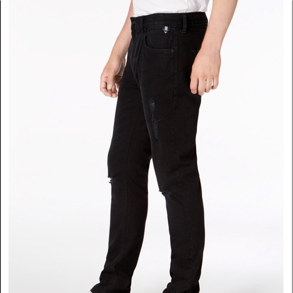 AMERICAN RAG SLIM FIT STRETCH DESTROYED JEANS - Picture 6 of 6